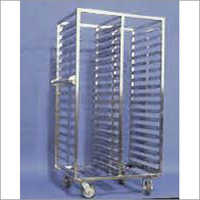Ss Vial Tray Trolley - Stainless Steel, 7.75x14x0.75mm, Silver | Heavy Duty With Caster Wheels, Ergonomic Design, Space-saving Storage