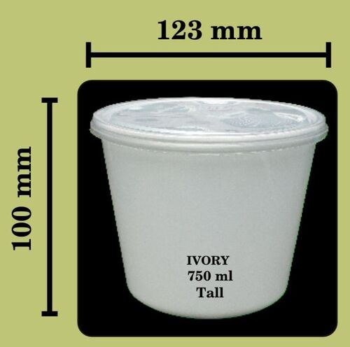 750 ML Tall Plastic Food Container