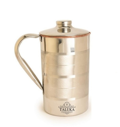 Stainless Steel Copper Jug - 1.5 Liter & 2.0 Liter Sizes, 7.4" Height, 4.6" Diameter, 610 Grams | Essential for Home, Restaurant & Bars