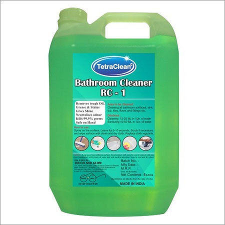 Bathroom Cleaner - Leak-Proof Plastic Can Green Color | Kills 99.9% Germs Removes Tough Stains Contains Beneficial Bacteria Pleasant Fragrance