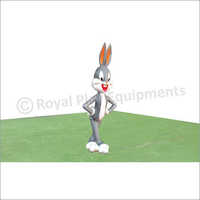 Bunny Standing Garden Sculpture - FRP Material, H-3ft | Alluring Design, Smooth Finish, UV Stabilized Color, Perfect for Outdoor Garden Areas