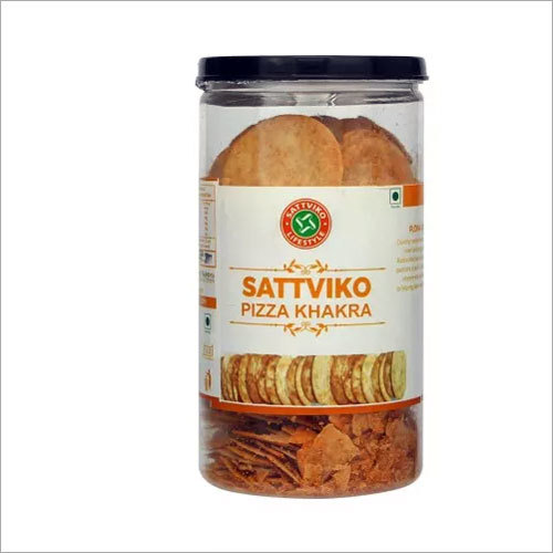 Sattviko Pizza Flavor Khakhra Chips Jar