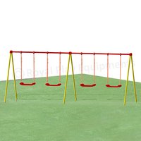 Four Seater Garden Swing - Color: Yellow Red