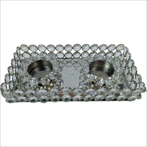 Beaded Crystal Designer Candle Stand