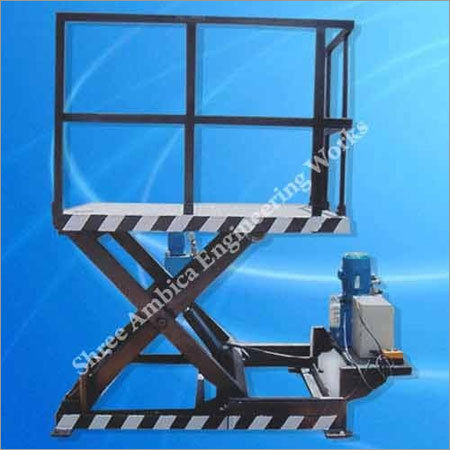 Hydraulic Scissors Lift Table With Railing 