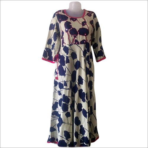 Rayon umbrella cut Kurti with embroidery