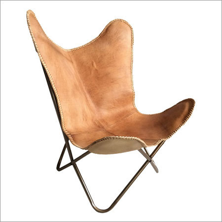 Powder Coating Leather Butterfly Chair