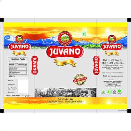 Rice Printed Plastic Pouch Bag