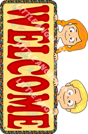 Wooden Cartoon Welcome Board Age Group: 3-5