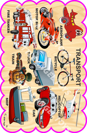 Transportation Bulletin Wooden Board Age Group: 3-5