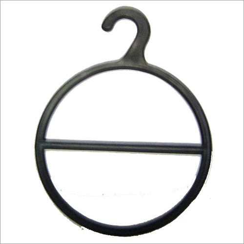 Scarf Hanger - Plastic, 10cm Diameter, Black, 2mm Thickness | Durable, Space-Saving, Lightweight, J-Hook Design