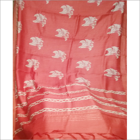 Acid Printing Tasar Saree