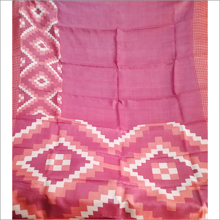 Acid Printing Tasar Saree