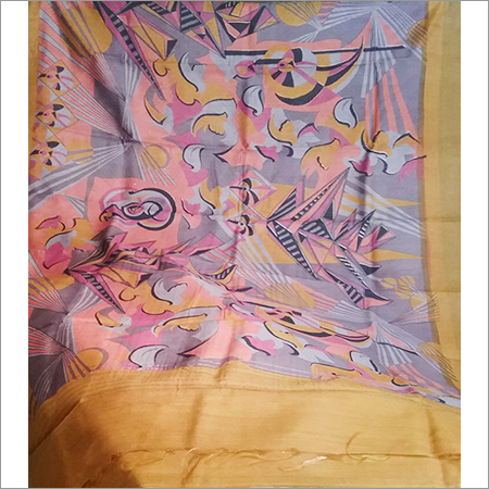 Acid Printing Trendy Tasar Saree