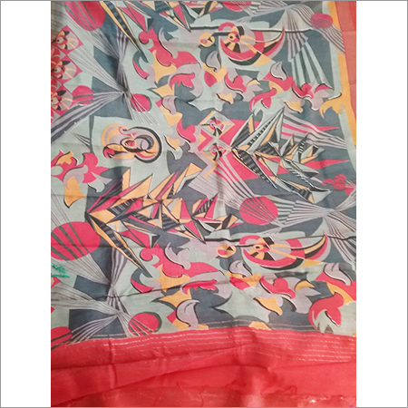 Acid Printing Casual Tasar Saree