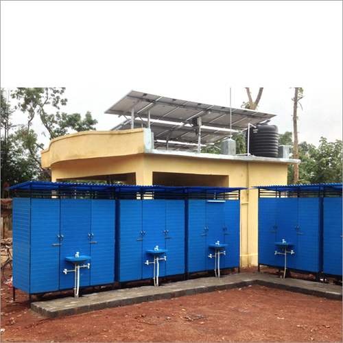 Pre Fabricated FRP community bio toilet with IWC or EWC