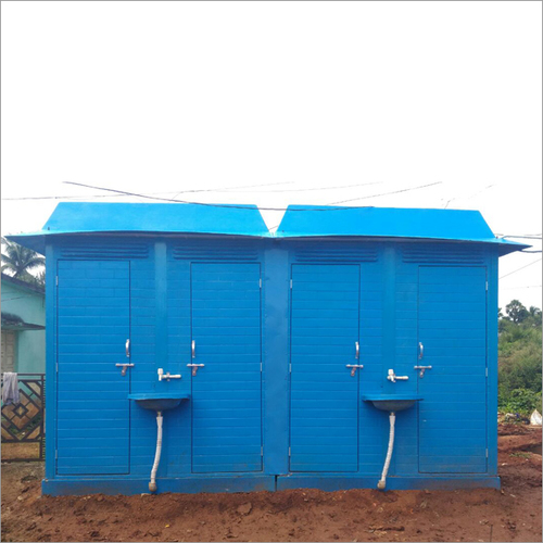 Pre-Fabricated FRP twin toilet with IWC-EWC