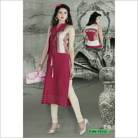 Ladies Fancy Linen Jacket Kurti