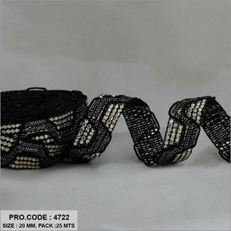 Black 20Mm Sequence Lace