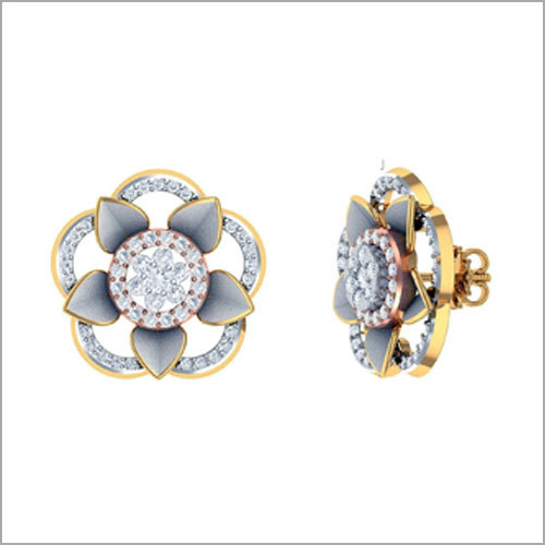 Natural Ladies Diamond Designer Earrings