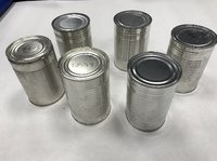 Round Tin Container - Metal Alloy, Various Dimensions & Capacities, Seamless Closure , Impact Resistant Design For Ghee, Paint & Chemicals