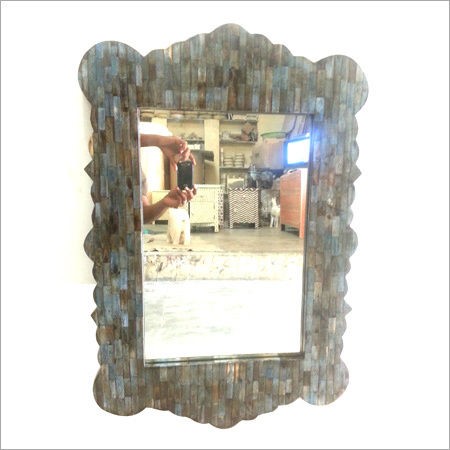 Wooden Bone Inlay Mirror