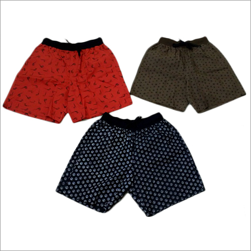 Rib Aop Shorts - Cotton, Multiple Sizes, Red | Elastic Waist, Comfortable, Stylish, Durable, Breathable, Versatile, Relaxed Fit