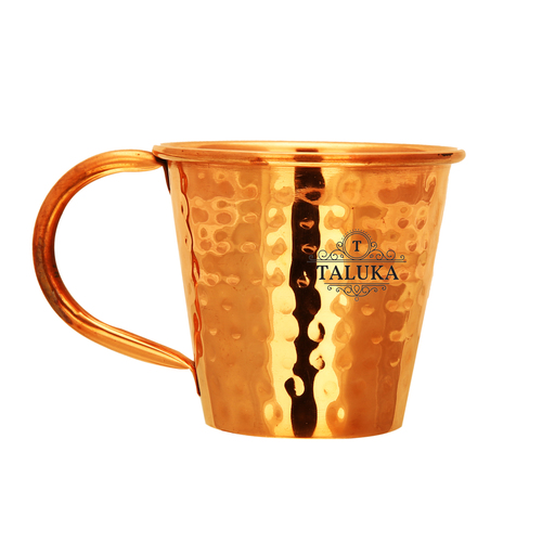 Copper Moscow Mule Mug Conical Design - 100% Pure Copper, 415 ML Capacity, Copper Color | 4" Height, 3" Width, 14 oz Volume, Lightweight at 161g