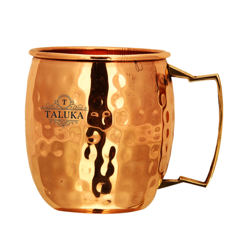 Copper Moscow Mule Mug With Brass Handle Length: 3.0 Inch (In)
