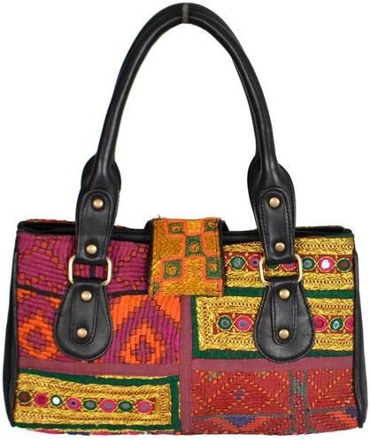 Multi Color Vintage Banjara Fabric Hand Bag