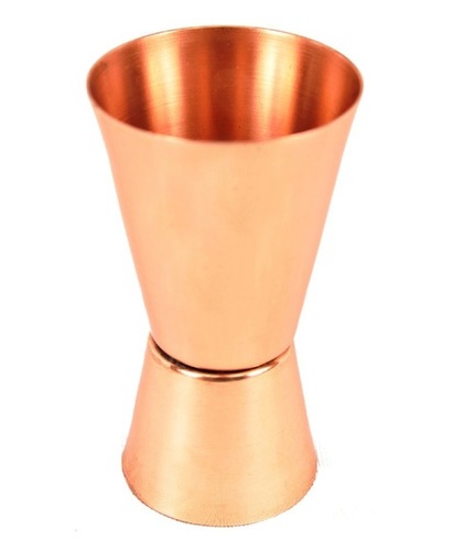 Copper Double Sided Shot Peg Measure 30-60 ML - Stainless Steel, 2.5x12 inches, Copper | Japanese Style, Easy to See Markings, Pinpoint Measurements