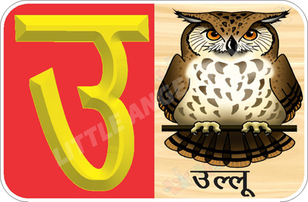 Hindi Alphabet Flash Cards - Plastic Material Easy to Use Design | Yellow and Brown Modern Style