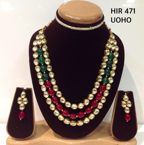 Kundan Necklaces Drop Earrings