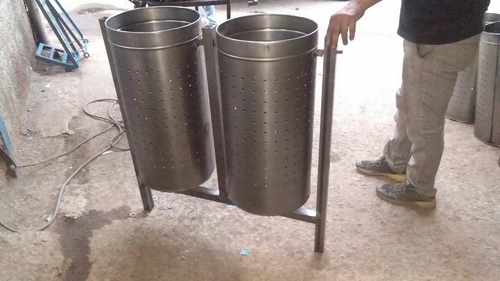 Stainless Steel Double Dustbin