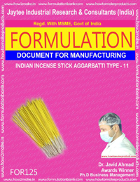 Agarbatti industry formulation