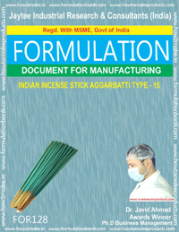 Agarbatti industry formulation