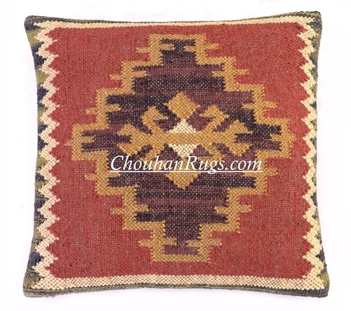 Red And Brown Decorative Cushion Cover