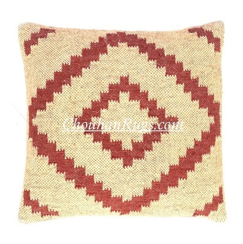 Red And Cream Designer Cushion Cover