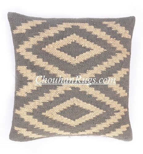 Grey And Brown Handmade Pillow Covers