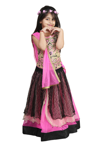 Crazeis Beautiful Lehenga Choli Set Age Group: 3-4 Yrs