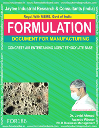 Concrete Air Entertaining Agent - Ethoxylate Base Formula Document | Instant Download, E-Book Format, Automated Email Delivery