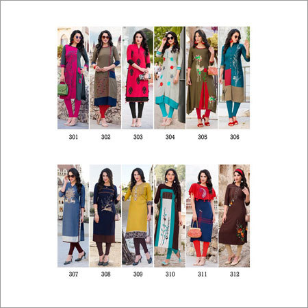 Rayon Printed Kurtis