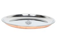 Copper Steel Rice Plate - 10.5" Diameter X 0.3" Height | Pure Copper Material, Weighs 760 Grams, Elegant Copper Color Finish