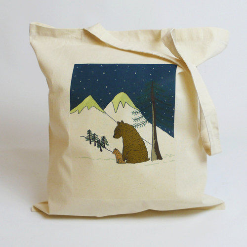 Natural Printed Canvas Bags