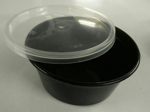 Dp - 10 Oz (300 Ml) Food Container - Plastic, 120 mm Upper Dia, 90 mm Lower Dia, 48 mm Depth | Microwavable, Freezable, Dishwasher Safe, Hygienic, Sealable, Lightweight, Super Clear, Available in Various Colors