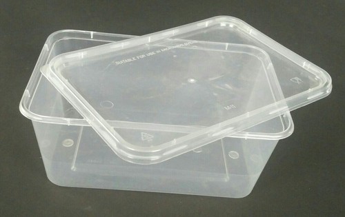 Dp-1000 Ml Food Tray - Plastic, 176x124x70 mm, Transparent | Microwavable, Freezable, Hygienic, Dishwasher Safe, Lightweight, Sealable