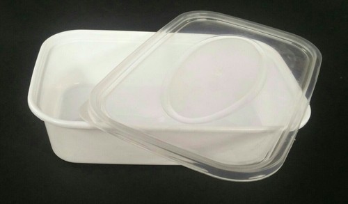 C-500 Food Tray - Plastic, 176x119x44 mm | Microwavable, Freezable, Dishwasher Safe, Hygienic, Lightweight, Sealable, Multi-Color Options