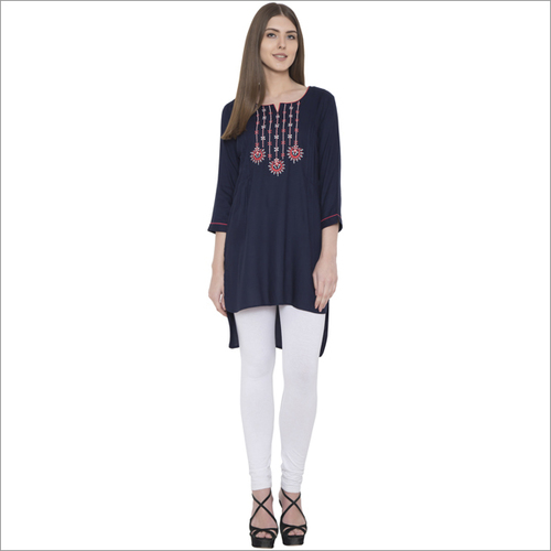 Embroidery Rayon Straight Kurti