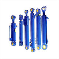 Precision Hydraulic Cylinders - Steel, 100x50x300 Mm Size, Blue Color | Max Pressure 200 Kg/cm, 10 Ton Capacity, Double Acting, Clevis Mount, Durable Seals