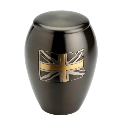 America Brass Urns - Aluminum and Brass, Elegant Flag Engraved Design with Mirror-Like Shine, Lightweight and Easy to Maintain